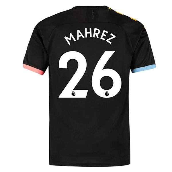 Camiseta Manchester City NO.26 Mahrez 2ª 2019-2020 Negro